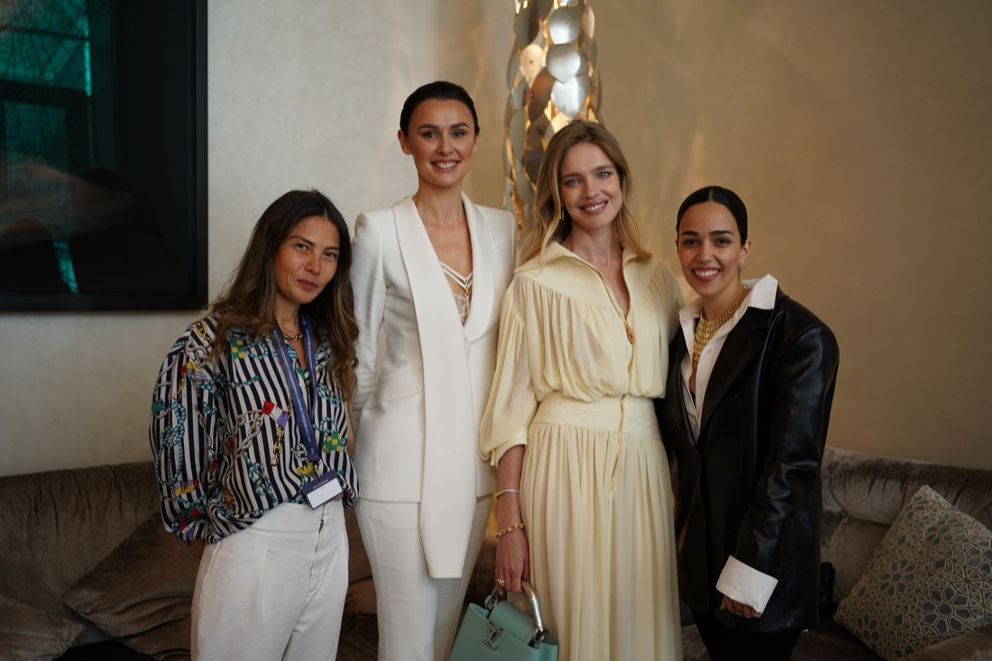 Natallia with women she's worked alongside